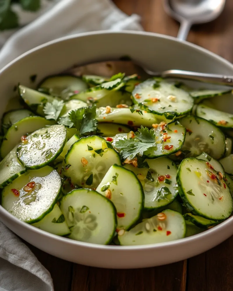 Cucumber Salad with Chili Crunch