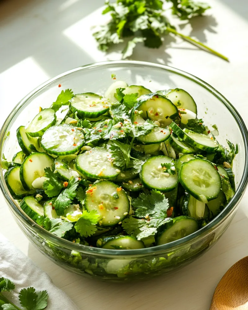 Cucumber Salad with Chili Crunch