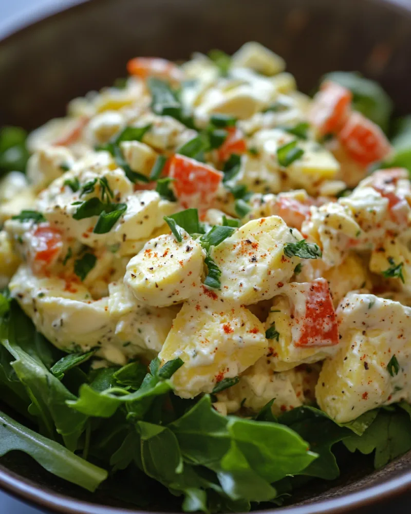 Greek Yogurt Egg Salad Wrap Bowls