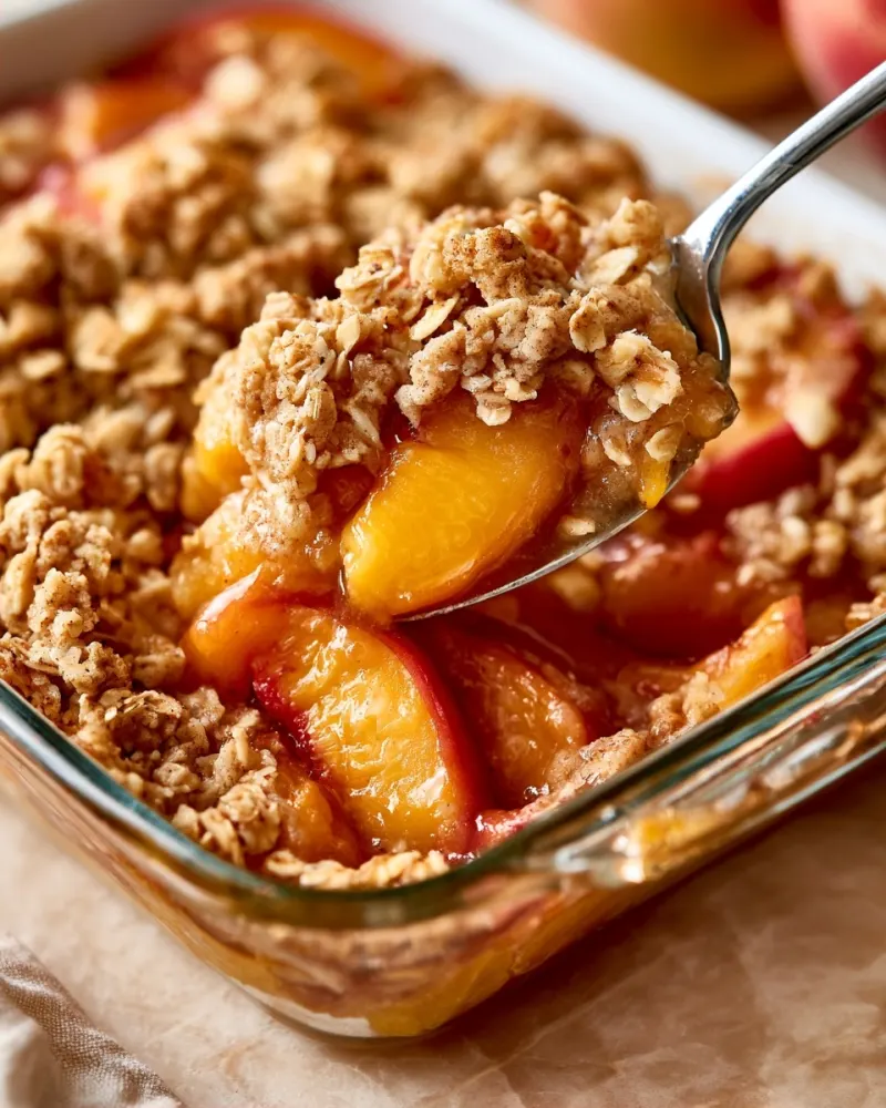 Peach Crisp with Oat Topping