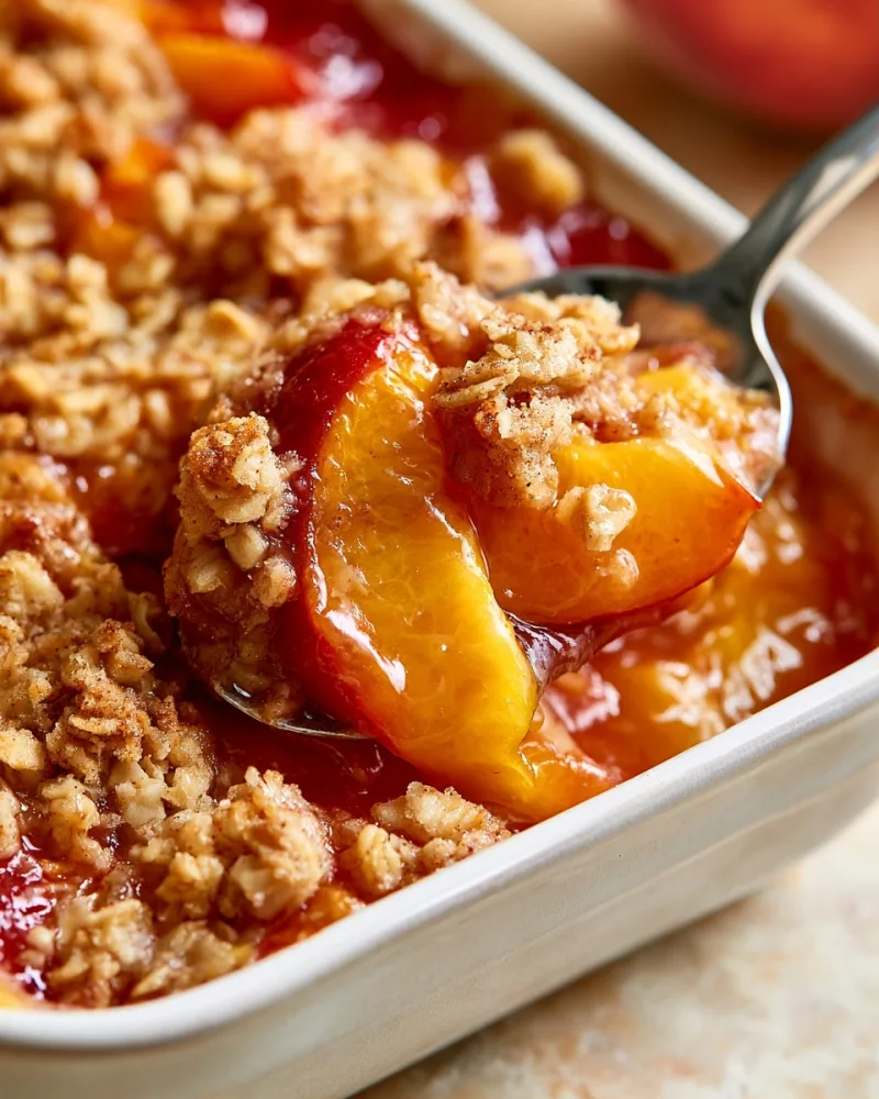 Peach Crisp with Oat Topping