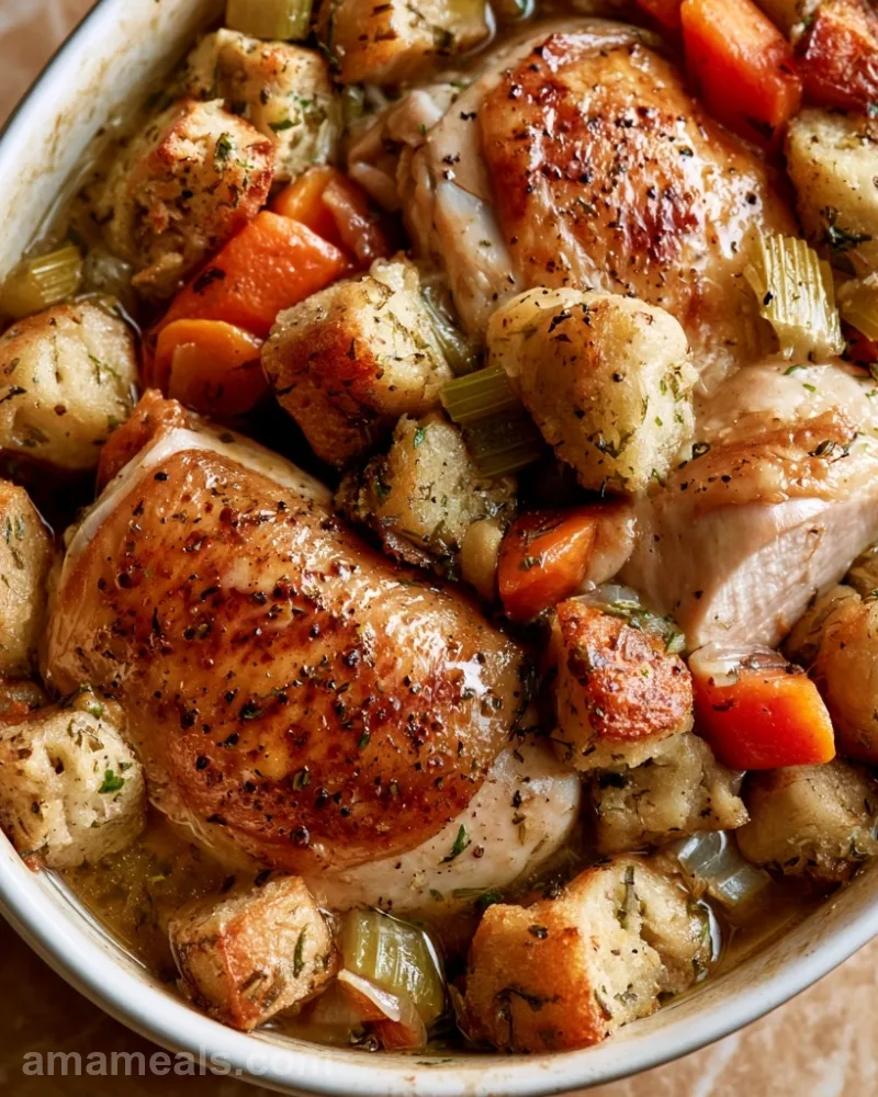 Crockpot Chicken and Stuffing