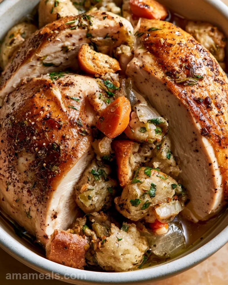 Crockpot Chicken and Stuffing