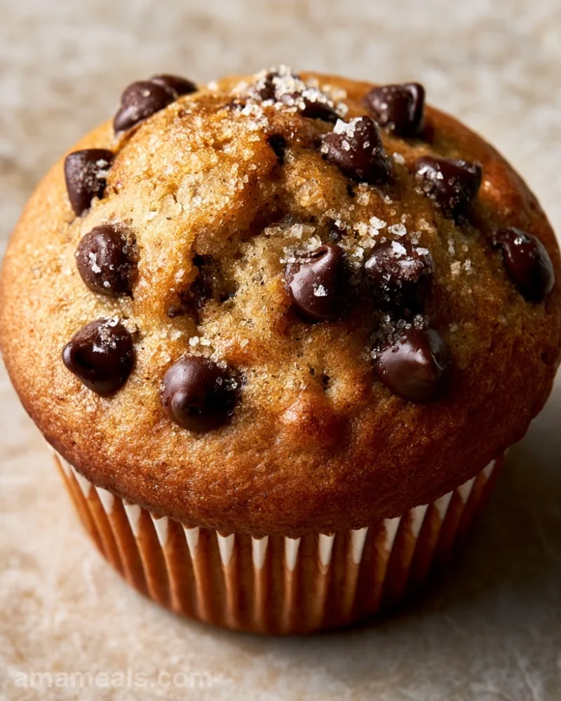 Classic Chocolate Chip Banana Muffins