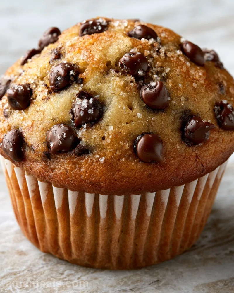 Classic Chocolate Chip Banana Muffins